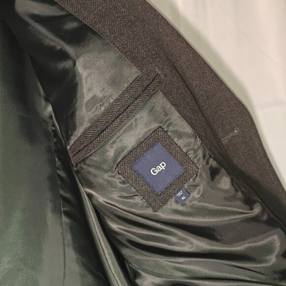 Gap Men’s XL Gray Wool Blazer Jacket | Lined Twill | Pre-Owned | Classic Fit - Picture 5 of 5